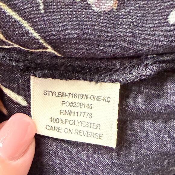 Lovestitch Botanica Black Floral Wrap Mini Dress Whimsygoth Grunge Boho Witchy M - Picture 6 of 7